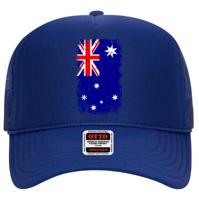 Australia Flag Gift High Crown Mesh Back Trucker Hat