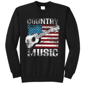 American Flag Guitar Player Funny Country Sweatshirt