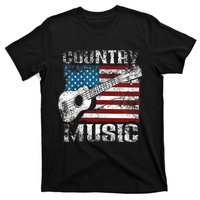 American Flag Guitar Player Funny Country T-Shirt