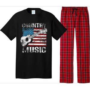 American Flag Guitar Player Funny Country Pajama Set