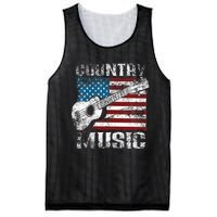 American Flag Guitar Player Funny Country Mesh Reversible Basketball Jersey Tank