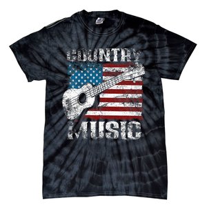 American Flag Guitar Player Funny Country Tie-Dye T-Shirt