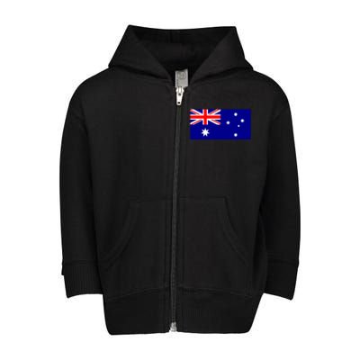 Australia Flag Gift Toddler Zip Fleece Hoodie