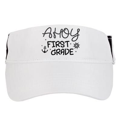 Ahoy First Grade Teacher Adult Drive Performance Visor