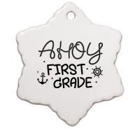 Ahoy First Grade Teacher Ceramic Star Ornament