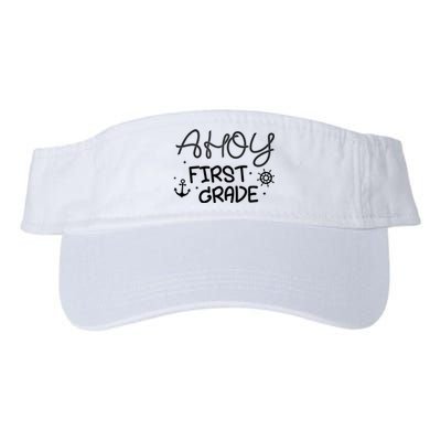 Ahoy First Grade Teacher Valucap Bio-Washed Visor