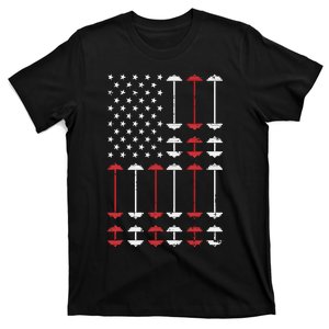 American Flag Gym 4th Of July Fitness Athlete Trainer T-Shirt