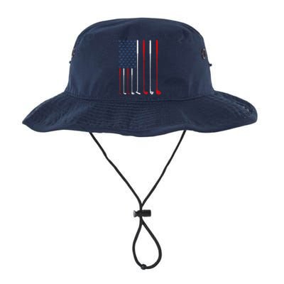 American Flag Golf Clubs Gift Legacy Cool Fit Booney Bucket Hat