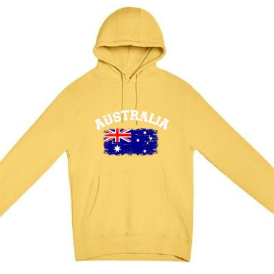 Australia Flag Gift Premium Pullover Hoodie