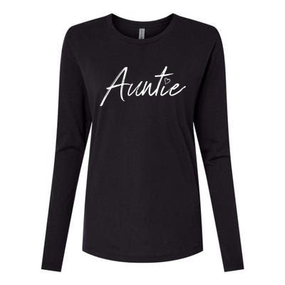 Auntie Funny Gift Auntie Gift Black Small Womens Cotton Relaxed Long Sleeve T-Shirt