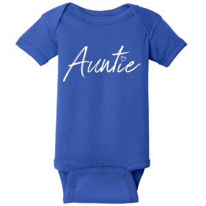 Auntie Funny Gift Auntie Gift Black Small Baby Bodysuit