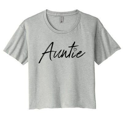 Auntie Funny Gift Auntie Gift Black Small Women's Crop Top Tee