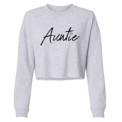 Auntie Funny Gift Auntie Gift Black Small Cropped Pullover Crew