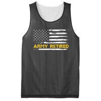 American Flag Gift Army Retired Military Army Thin Goldline Mesh Reversible Basketball Jersey Tank