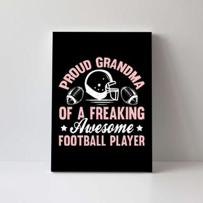 American Football Grandma Grandmother Grandmom Theme Quote Canvas