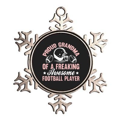 American Football Grandma Grandmother Grandmom Theme Quote Metallic Star Ornament