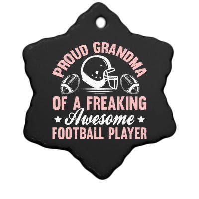 American Football Grandma Grandmother Grandmom Theme Quote Ceramic Star Ornament