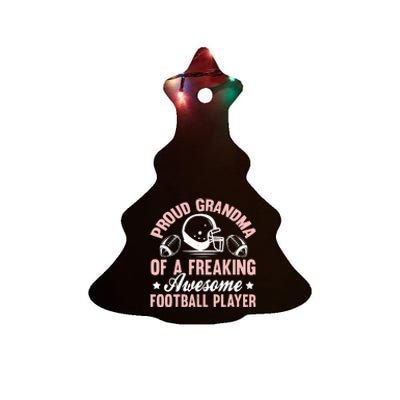 American Football Grandma Grandmother Grandmom Theme Quote Ceramic Tree Ornament