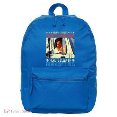 AmericaS Favorite Garbage Man Trump Rides In Garbage 16 in Basic Backpack