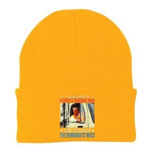 AmericaS Favorite Garbage Man Trump Rides In Garbage Truck Knit Cap Winter Beanie