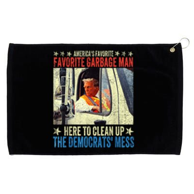 AmericaS Favorite Garbage Man Trump Rides In Garbage Truck Grommeted Golf Towel