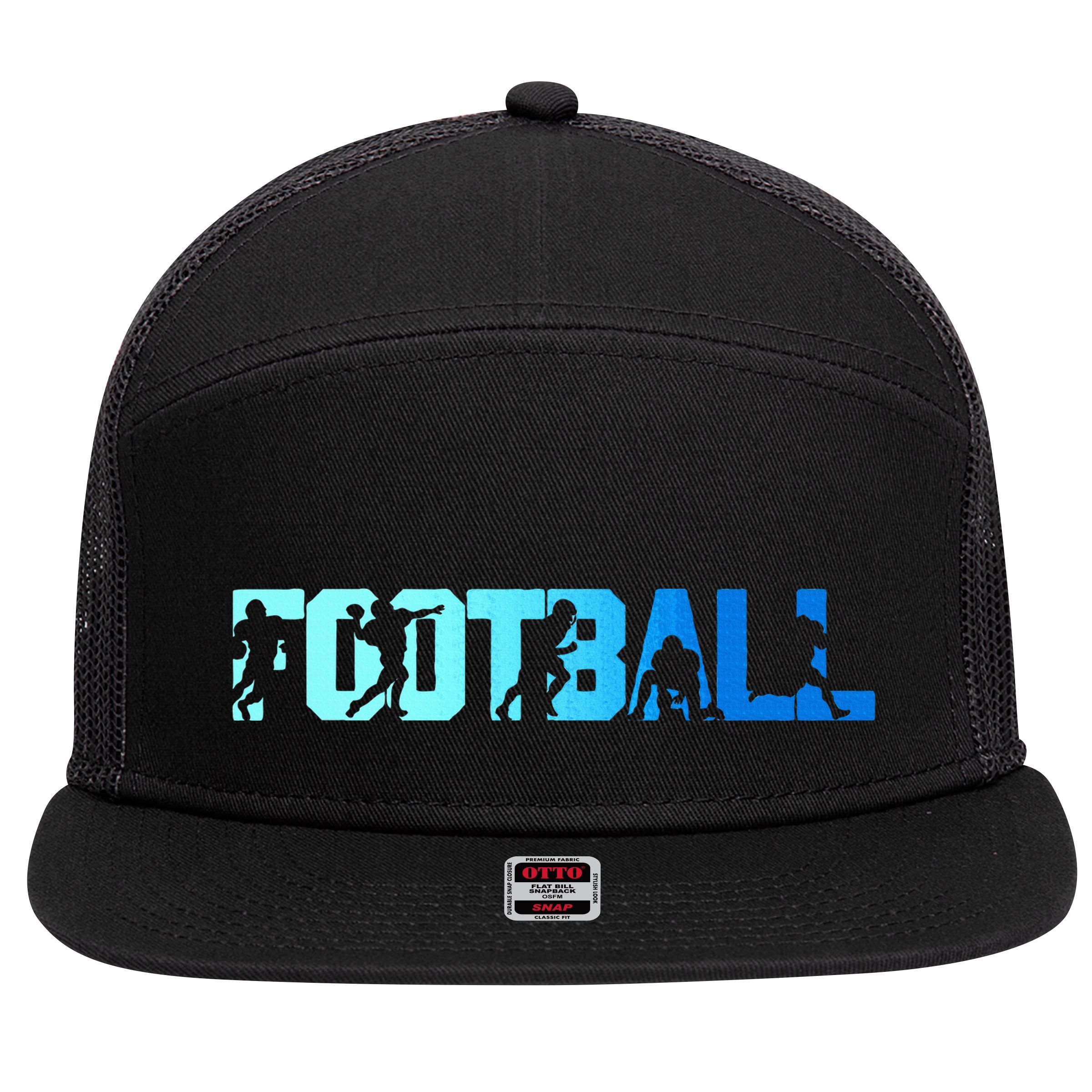 American Football Game Day 7 Panel Mesh Trucker Snapback Hat