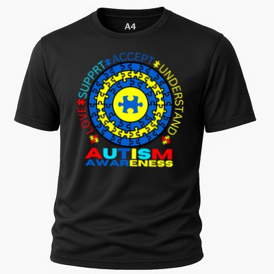Autism Funny Gift Love Accept Support Autistic Autism Awareness Gift Cooling Performance Crew T-Shirt