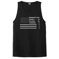 American Flag Golf Clothing Golfer Vintage Golf PosiCharge Competitor Tank