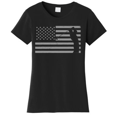 American Flag Golf Clothing Golfer Vintage Golf Women's T-Shirt