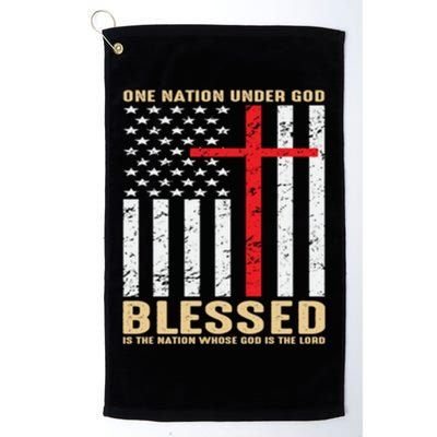 American Flag Gift One Nation Under God Great Gift Golf Towel