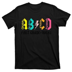 ABCD First Grade Rocks Back To School 1st Grade Teacher T-Shirt