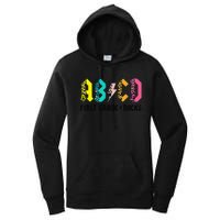 ABCD First Grade Rocks Back To School 1st Grade Teacher Women's Pullover Hoodie