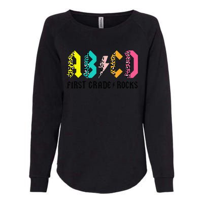 ABCD First Grade Rocks Back To School 1st Grade Teacher Womens California Wash Sweatshirt