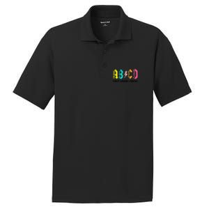 ABCD First Grade Rocks Back To School 1st Grade Teacher PosiCharge RacerMesh Polo