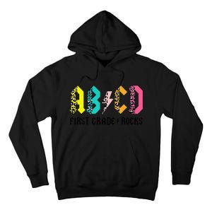 ABCD First Grade Rocks Back To School 1st Grade Teacher Tall Hoodie