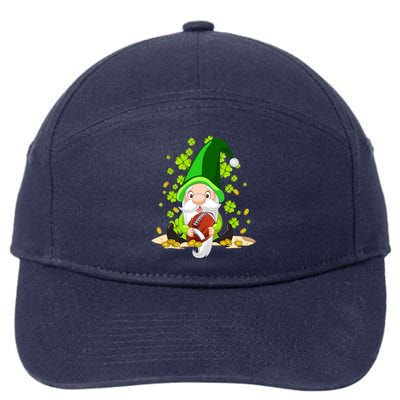 American Football Gnome Lucky Shamrock St Patrick's Day 7-Panel Snapback Hat