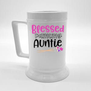 Art Funny Gift For Artist Blessed Painting Auntie Great Gift Beer Stein