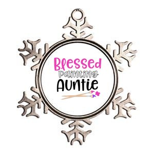 Art Funny Gift For Artist Blessed Painting Auntie Great Gift Metallic Star Ornament