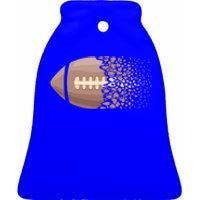 American Football Graphic American Football Heart Gift Ceramic Bell Ornament