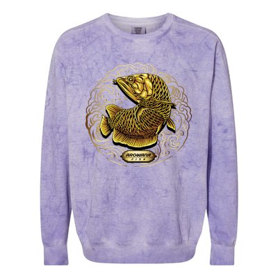 Arowana Fish Gold Colorblast Crewneck Sweatshirt