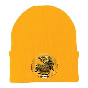 Arowana Fish Gold Knit Cap Winter Beanie