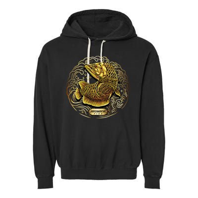 Arowana Fish Gold Garment-Dyed Fleece Hoodie