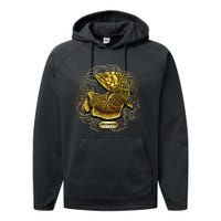 Arowana Fish Gold Performance Fleece Hoodie