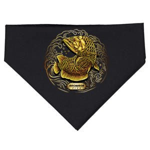 Arowana Fish Gold USA-Made Doggie Bandana