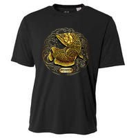 Arowana Fish Gold Cooling Performance Crew T-Shirt