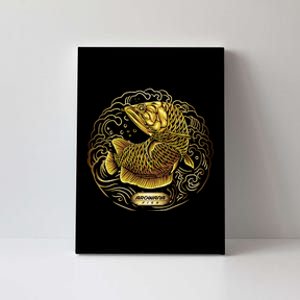 Arowana Fish Gold Canvas