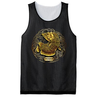 Arowana Fish Gold Mesh Reversible Basketball Jersey Tank