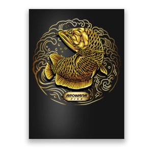 Arowana Fish Gold Poster