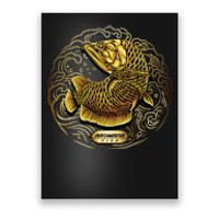 Arowana Fish Gold Poster