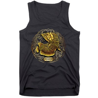 Arowana Fish Gold Tank Top